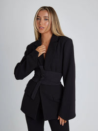 Evelyn | Blazer luxueux et ajusté avec ceinture