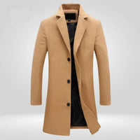 Callum | Cappotto lungo in misto lana con collo a revers