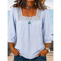Vanessa | Lässige und vielseitige Bluse mit Spitzenbesatz