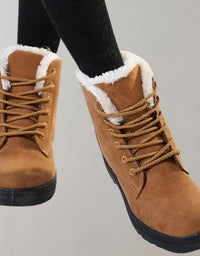 Ruby | Cozy and Stylish Lace-Up Suede Winter Snow Boots