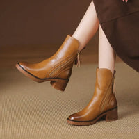 Freya | Elegant and Refined Women's Leather Ankle Boots