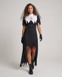 Victoria | Abito costume di Halloween da suora inquietante e misteriosa