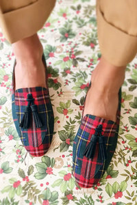 Emma | Klassische und bequeme Damen-Loafer mit Tartanfransen