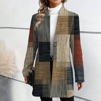 Eleanor | Sophisticated Patterned Tailored Blazer Coat