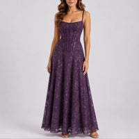 Mollie | Elegantes und stilvolles florales Korsett-Maxikleid