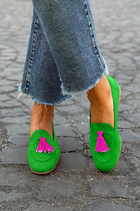 Vivienne | Schicke strukturierte spitze Loafer mit Fransen