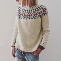 Maya | Maglione in lana a maglia grossa con motivo geometrico