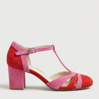 Karin | Stilvolle und vielseitige Schuhe mit geschlossener Zehenpartie, T-Riemen und Blockabsatz
