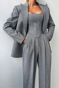 Seraphina | Completo blazer sofisticato a tre pezzi dal taglio sartoriale