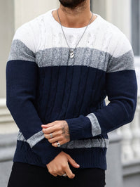 Maximilian | Stilvoller und bequemer Herrenpullover aus Color-Block-Strick