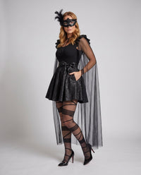 Celestine | Abito costume di Halloween elegante e comodo con sovrapposizione trasparente
