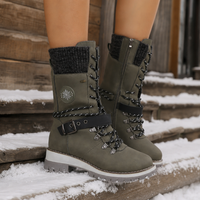 Emma | Elegante und warme gefütterte knöchelhohe Winter-Schneestiefel
