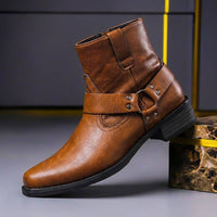 Maximilian | Vintage-Inspired PU Leather Boots for Men