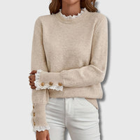 Madeline | Maglione in maglia elegante e femminile con dettagli in pizzo