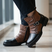 Mason | Stylish and Versatile Two-Tone Leather Ankle Boots