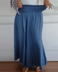 Amelia | Pantaloni classici a gamba larga in puro cotone, traspiranti