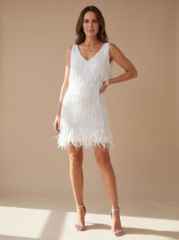 Emma | Chic and Sparkling Fringe Party Mini Dress