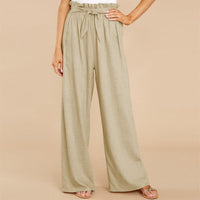 Seraphina | Pantaloni a gamba larga a vita alta con cintura da annodare