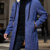 Thomas | Warmer und eleganter Trenchcoat mit Kapuze und verlängertem Schnitt