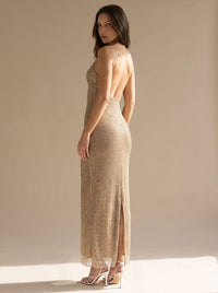 Aurelia | Robe de soirée longue à fines bretelles, élégante et sophistiquée