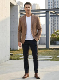 Julian | Eleganter taillierter Zweiknopf-Blazer im Herrenstil