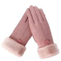 Emma | Bequeme und kuschelige Winterhandschuhe mit Kunstfellbesatz