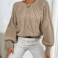 Sienna | Zeitloser und bequemer Zopfmuster-Strickpullover