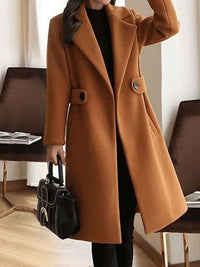 Camille | Zeitloser und kuscheliger langer Trenchcoat aus Wollmischung