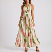 Zoe | Leichtes Aquarell-Blumen-Maxikleid für eine Herbsthochzeit
